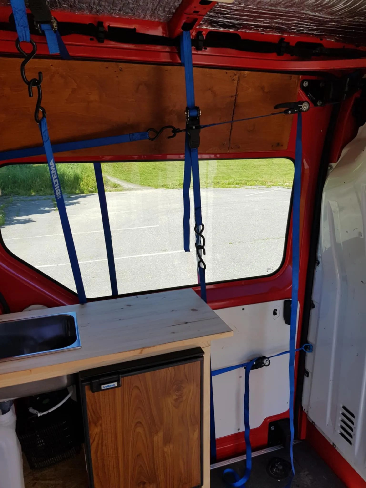 image of strapped on door